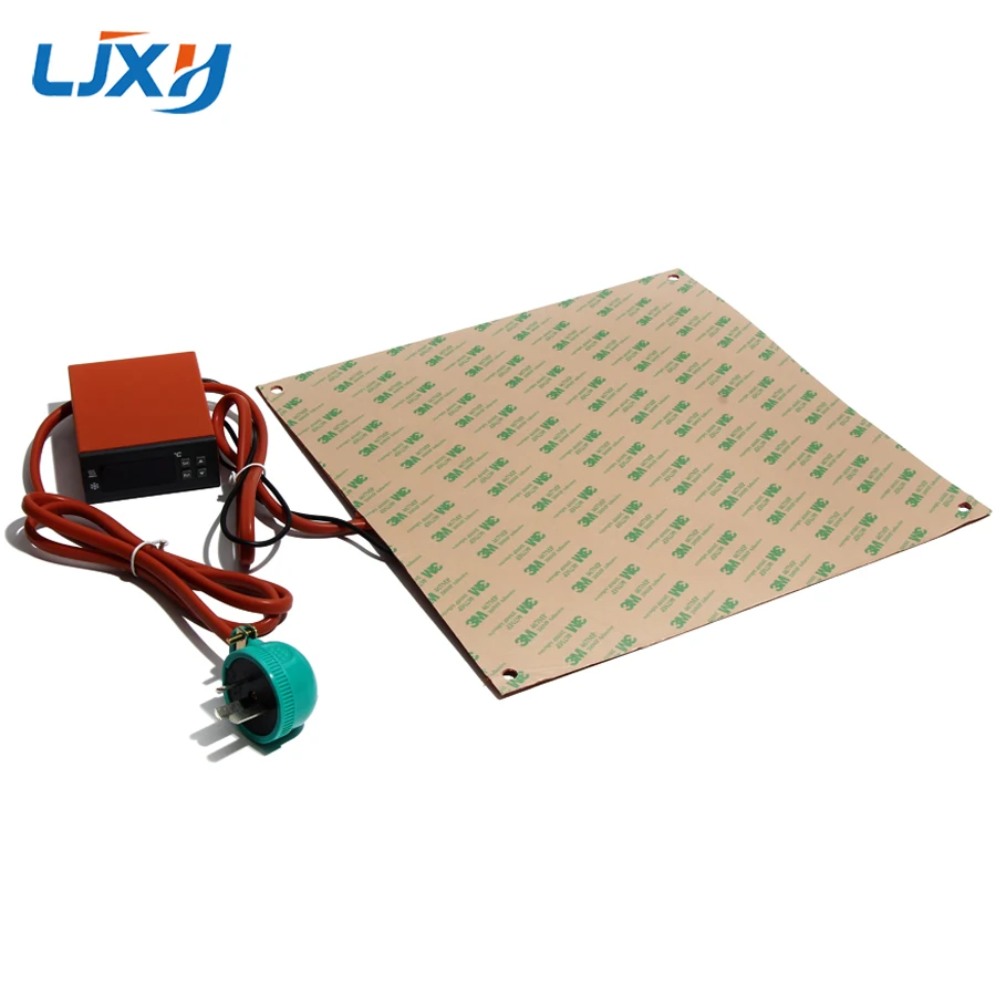 

LJXH 200mm Microcomputer Intelligent Digital Display Thermostat Polyimide Film Insulation Silicone Heating Pad with Holes