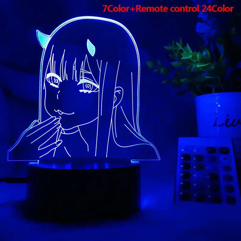 Anime Darling in Franxx Zero Two Anime 3D LED Decor Lamp Figure Nightlight