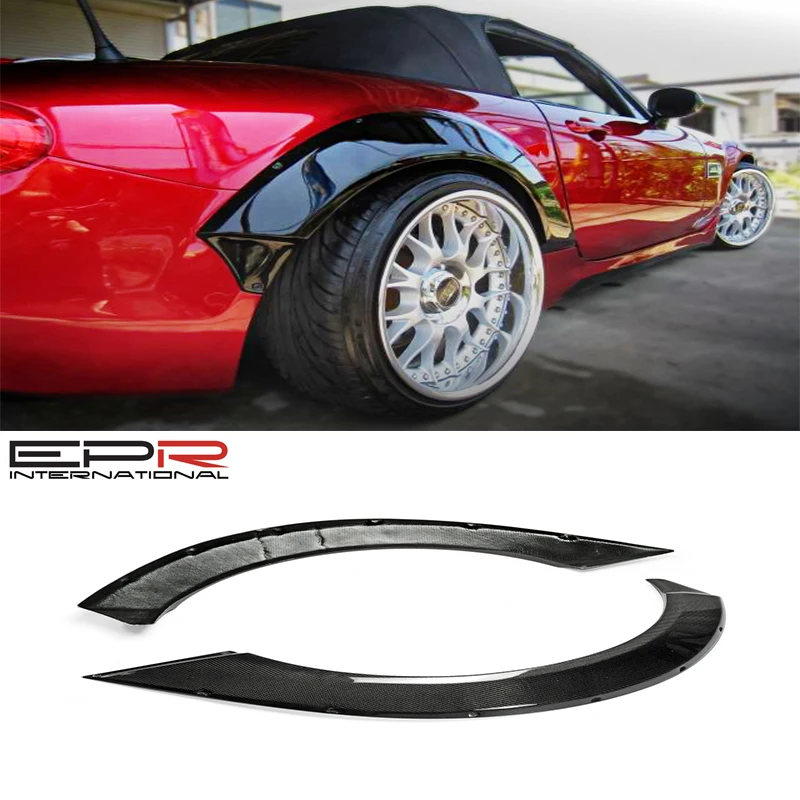 

For Miata MX5 NC Rallybacker Carbon Fiber Rear Wheel Arch(pair of Rear Arches Only)For Mazda Glossy Fiber Wheel Flare Wide Body