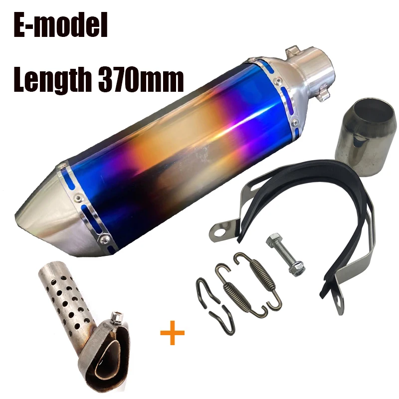 DUPANQ 51mm Carbon Motorcycle Exhaust Pipe Muffler Motocross Escape Moto Universal Acrapovich