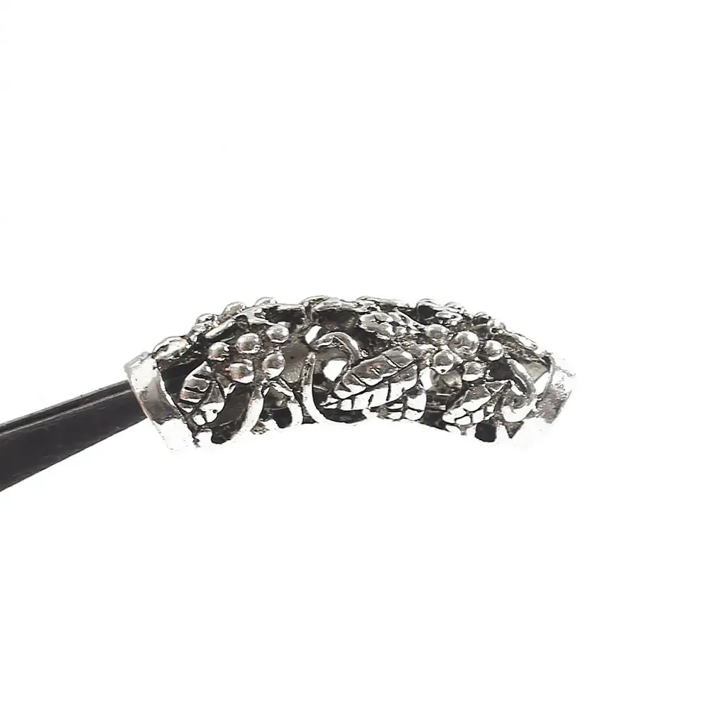 3/6/10pcs 21-55mm Tibetan Silver Tube Beads Metal Spacer Beads Tube Charms for Jewelry Making DIY Bracelet Necklace