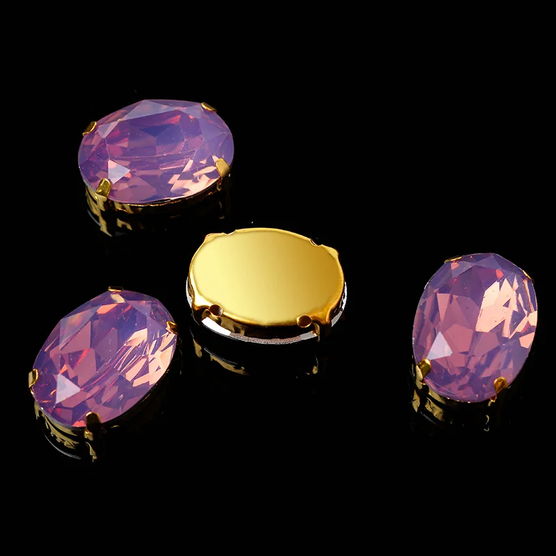 Shiny Super Quality Cheap Opal 12p Waterdrop Navette Oval Sew On Resin Rhinestones Diy/Clothing Jewelry Women Jean Wedding Dress