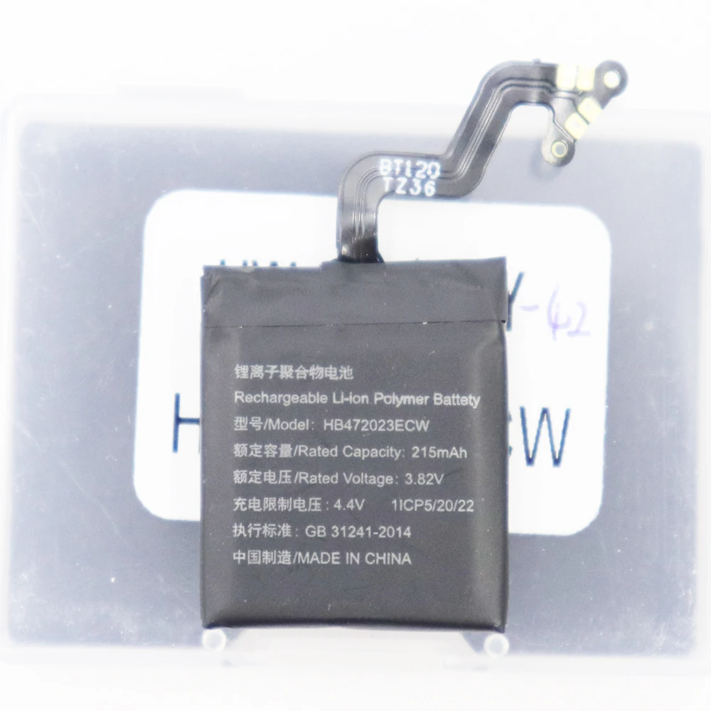 ISUNOO Battery HB472023ECW 215mAh Batteries For huawei GT2 smartwatch GT 2 42MM Battery+ Tools