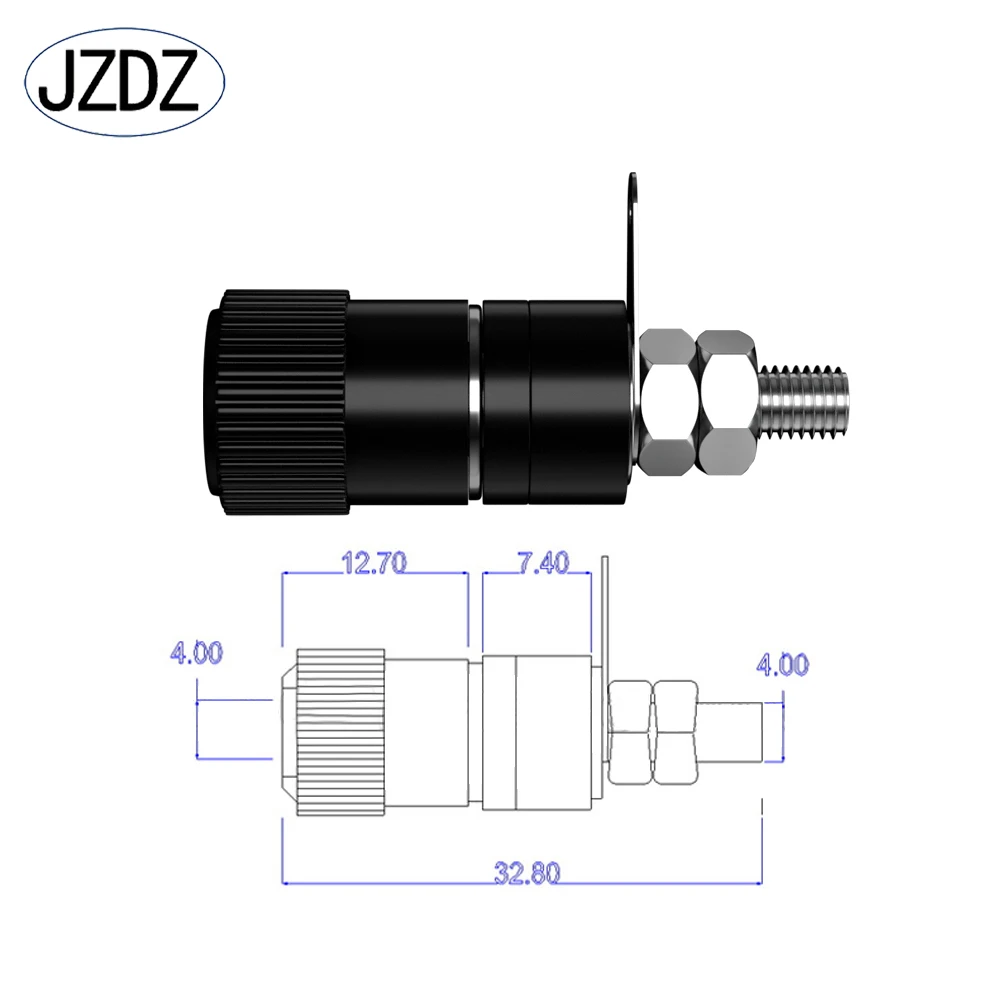 JZDZ 10pcs 4mm Banana Socket Binding Post Nut Banana Plug Jack Electrical Connector Terminal DIY Parts J.50001