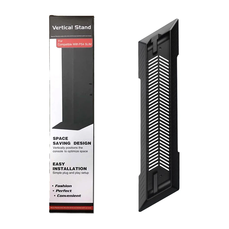 Data Frog-soporte Vertical negro para consola PS4 Slim, Ventilación de refrigeración integrada para Sony PlayStation4 Slim, soporte de montaje en base