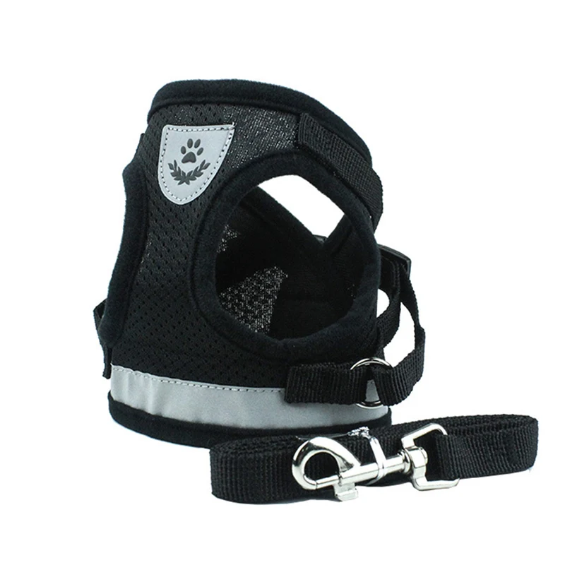 Cat Harness And Leash Set Breathable Mesh Plaid Design_voghion.com