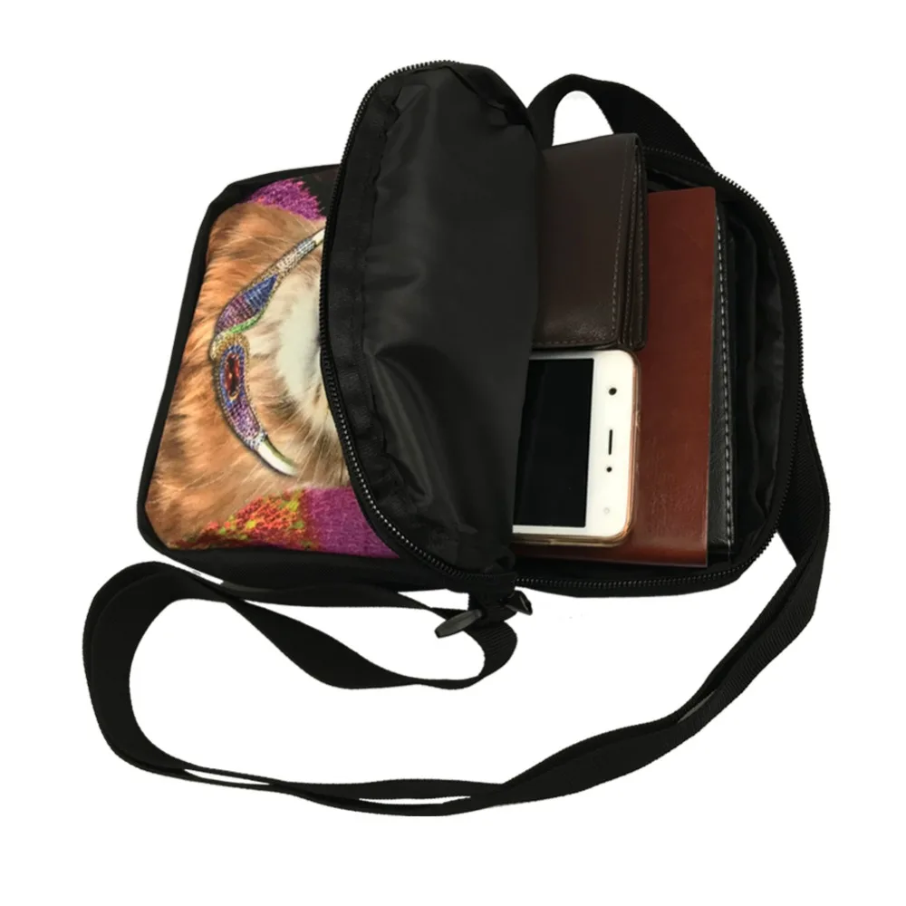 Gothic Maanfase Zwarte Kat Prints Vrouwen Crossbody Tassen Tiener Meisjes Mode Schouder Messenger Bags Vrouwelijke Tas