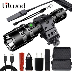 Flashlight Led Remote Switch Aluminum 8000lm Shock Resistant,Hard Light Bulbs L2 Rechargeable Litwod Camping, Hunting