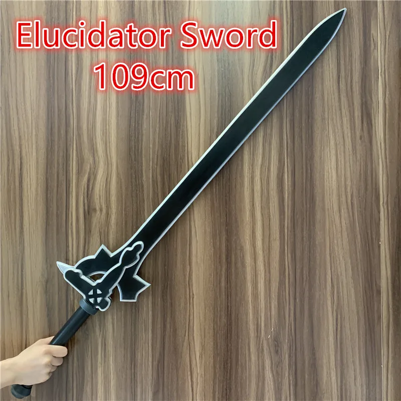 Big 109cm SAO Sword 1:1 Asuna Weapon Kirigaya Kazuto Elucidator Dark Repulser Cosplay Sword Sword Art Online Model PU Gift Toy