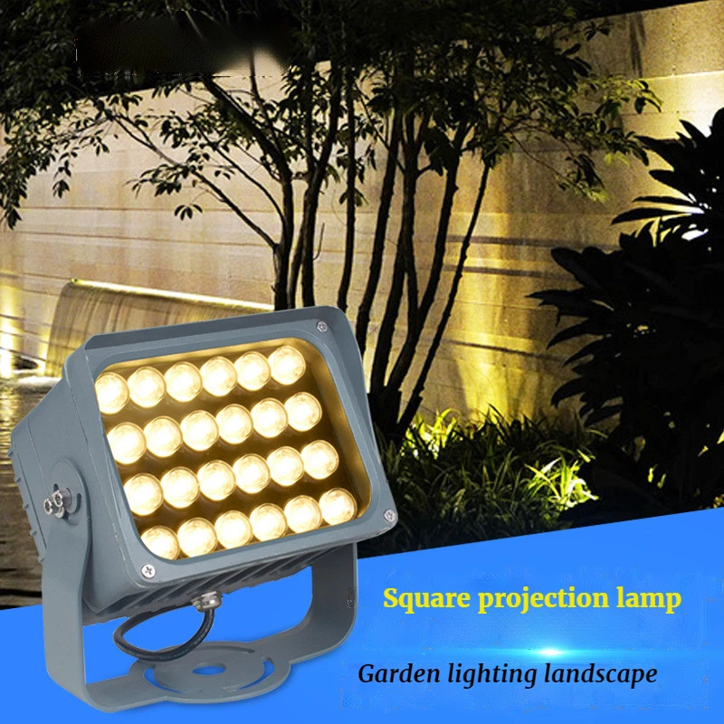 

12w 24w Landscaping Lights Tree Light Projection Lamp Outdoor Waterproof Wall Washer Led Garden Villa Hotel Exterior Wall Decora