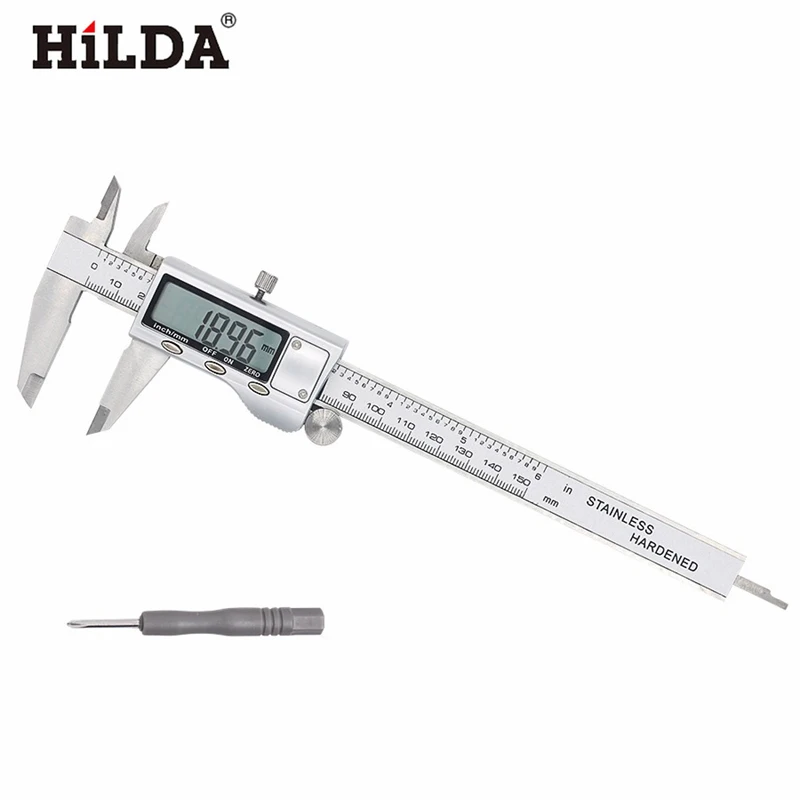 HILDA Micrometer Measuring Tool  Vernier Calipers   Stainless Steel Digital Caliper 6 