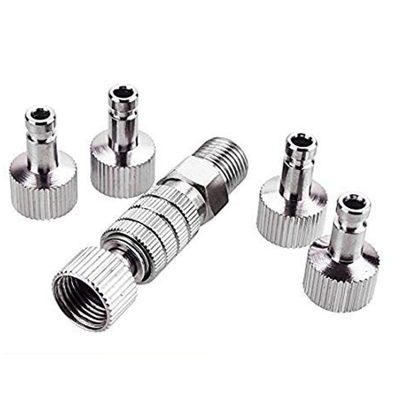 Airbrush Quick Disconnect Coupler Release Fitting Adapter With 5 Male Fitting, 1/8 INCH M-F CNIM Hot 