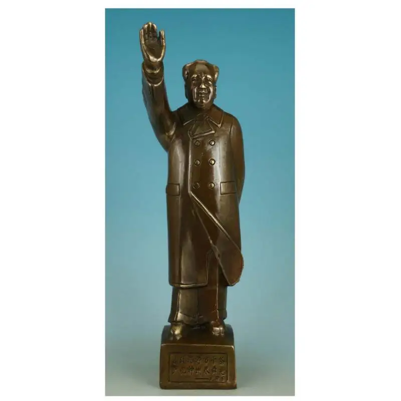 

Nice Asian Chinese Old Bronze Handmade Carved Mao zedong Collect Statue Figure 893g