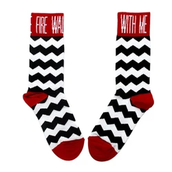 Twin Peaks calcetines Fire walk with me, David Lynch, calcetines unisex, regalo de arte divertido para fanáticos