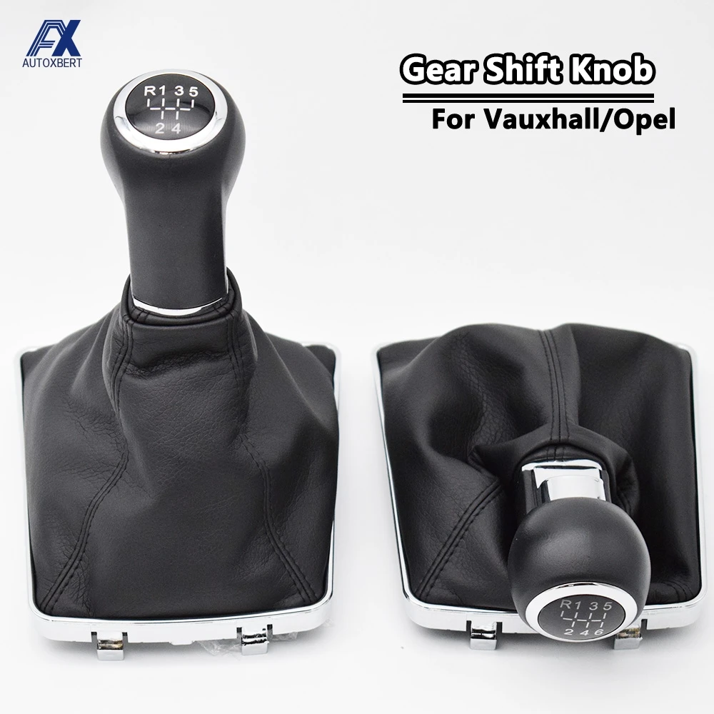 5/6 Speed Car Gear Shift Knob Lever Stick Gaitor Boot Cover For Opel/Vauxhall Astra H 2005 2006 2007 2008 2009