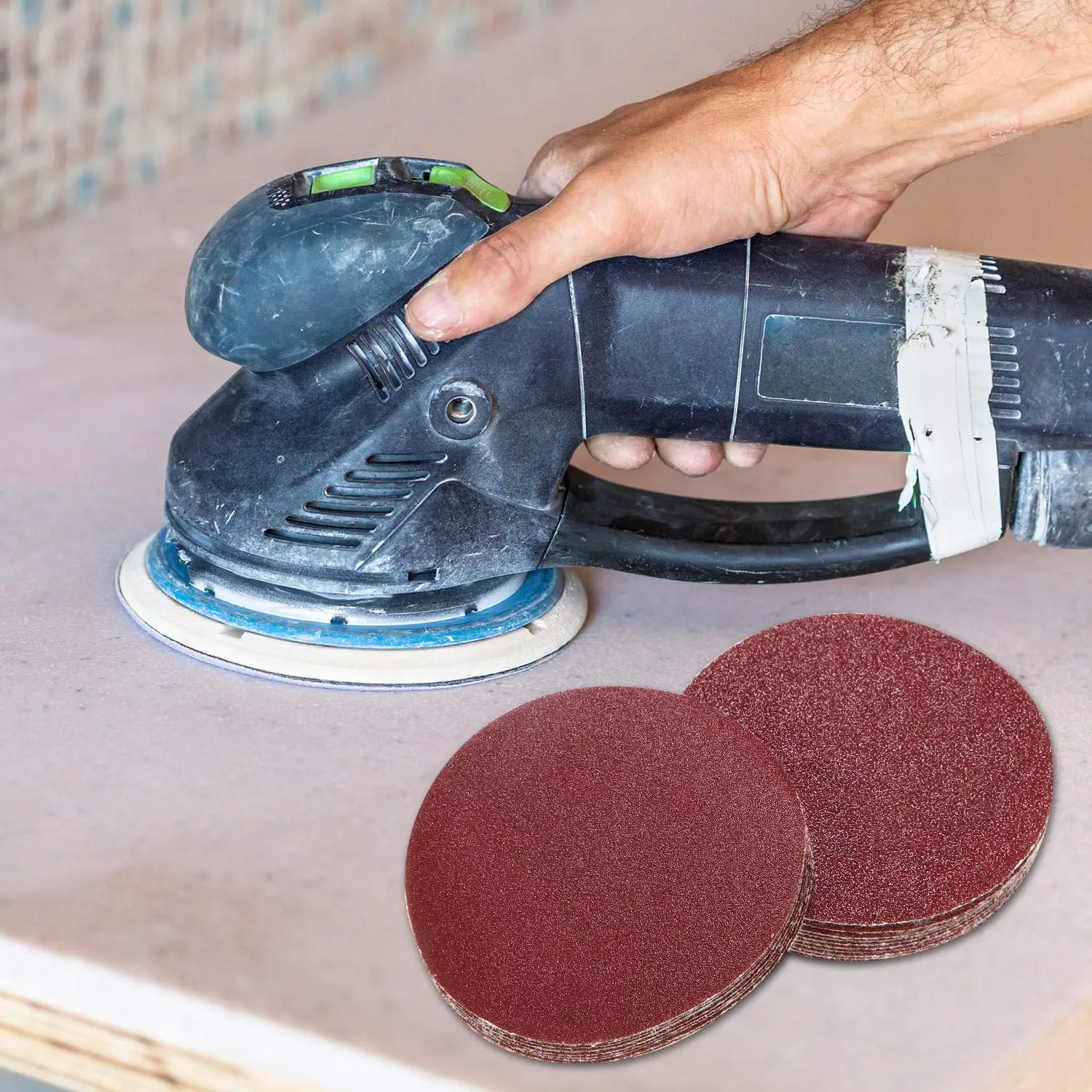 60 Pcs Sanding Discs Set 3''4''5''6''Hook and Loop Sandpaper for Drill Grinder Rotary Tool Sanding Pad 60 to 3000 Grit