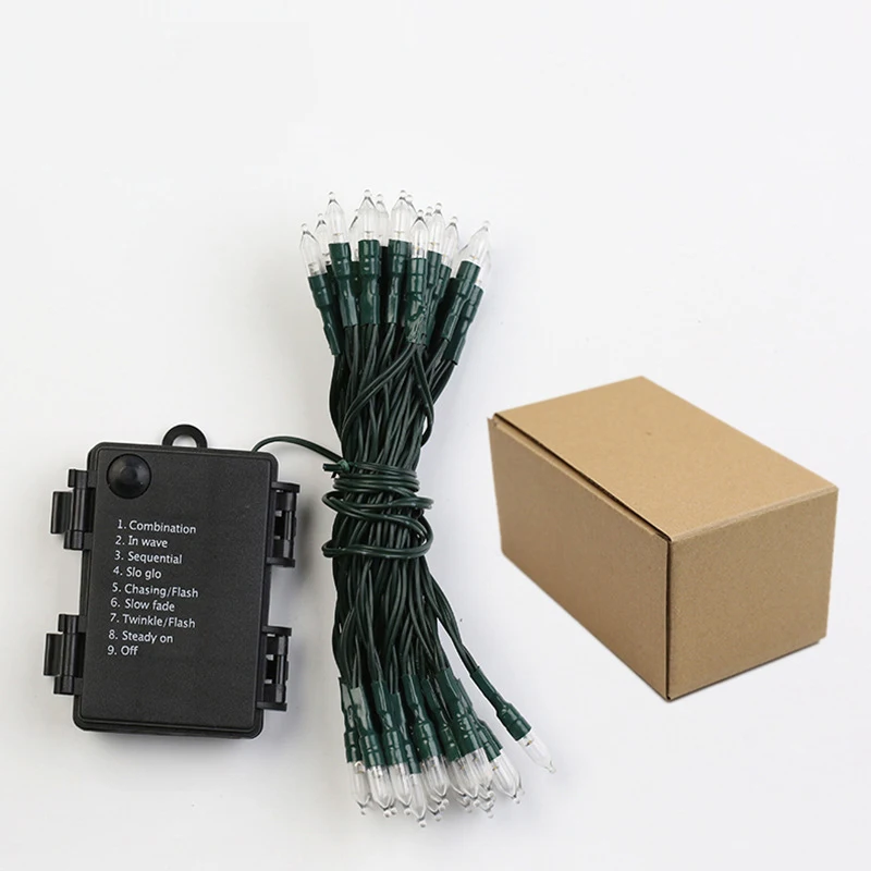 LED Fairy Garland Light String Twinkle Changeable Lamp String Battery Operated untuk Outdoor Indoor Garden Pagar Home Party Decor