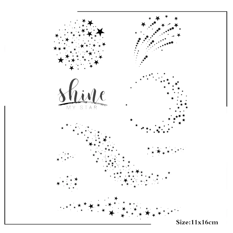 

Stars Fireworks Clear Stamps Scrapbooking Crafts Decorate Photo Album Embossing Cards Making Clear Stamps New