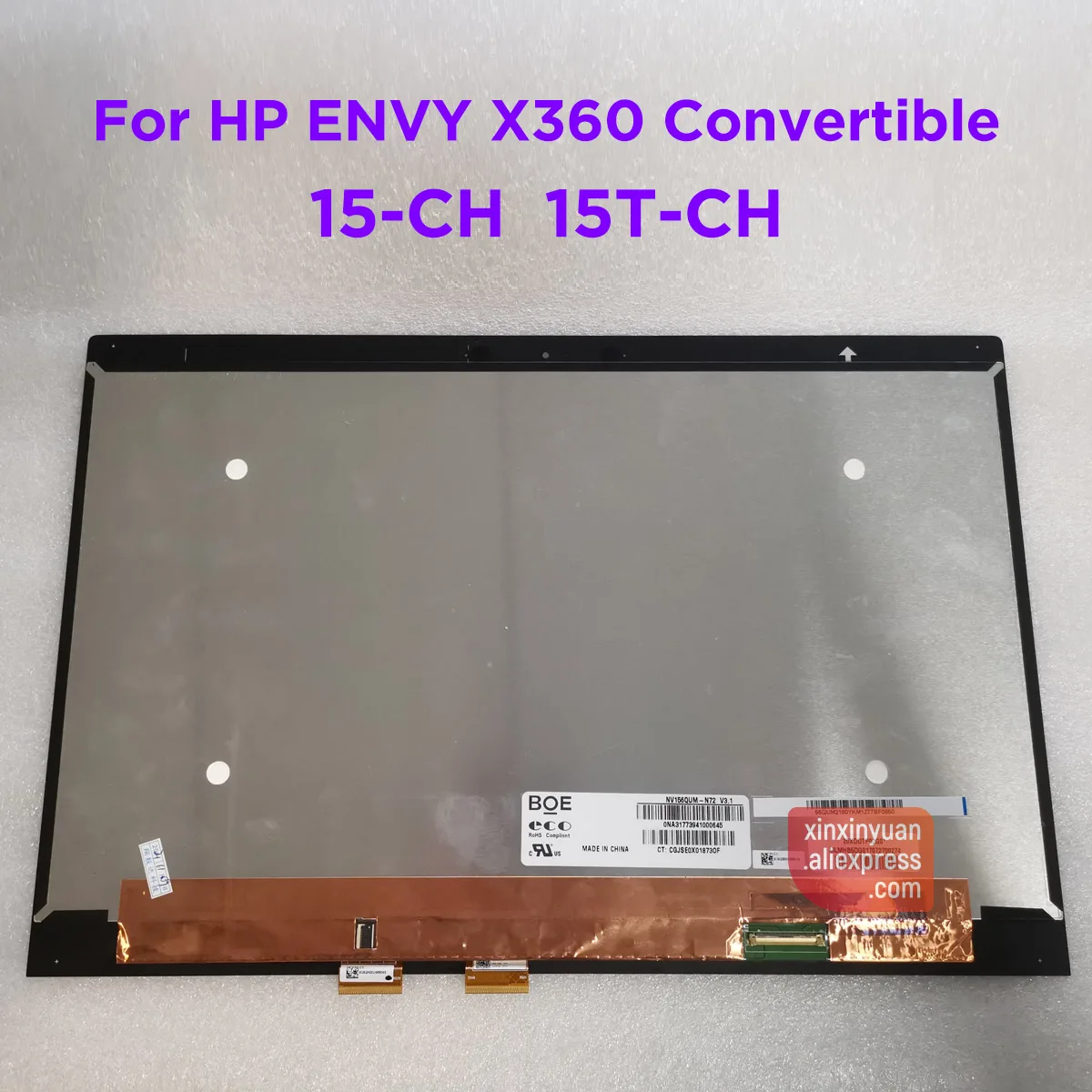 Montaje de digitalizador con pantalla táctil para ordenador portátil, pantalla LCD 15,6 para HP SPECTRE x360 15-CH 15T-CH000 15-CH008CA 15-CH012NR 15-ch005TX 15-ch012TX