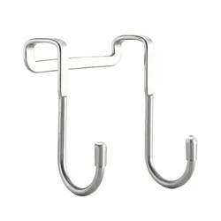 Hot! 1PC S-type Door Hanger Hook Stainless Steel Cabinet Door No Trace Door Back Coat Hook Kitchen Bathroom Towel Storage Hanger