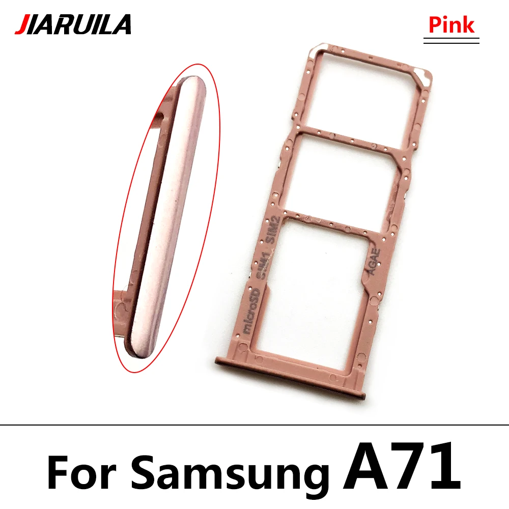 SIM-Karten fach für Samsung A12 A31 A51 A71 A125F Dual Micro SIM-Kartens teck platz Fach halter SD-Kartenleser Teile – Detail 3