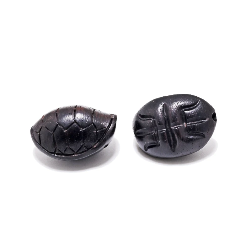 WD-018 Natural Ebony Tortoise Beads Handmade Antique Turtle Beads For Jewelry Making DIY Beads Bracelet Yoga Necklace