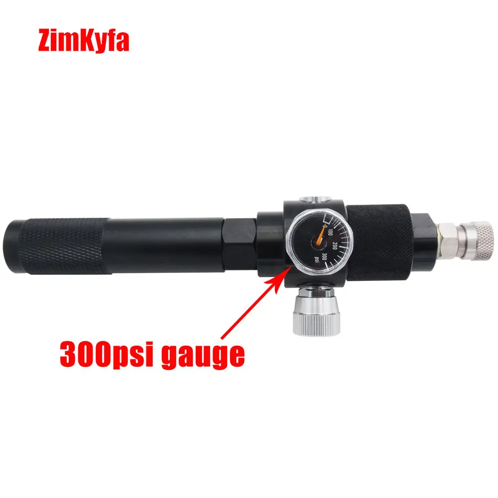 Configuração do adaptador de co2, cápsula de co2 de 12g para adaptador de carregador de enchimento rápido de ferramenta de ar com regulador de 0-200 psi e qd fêmea de 8mm