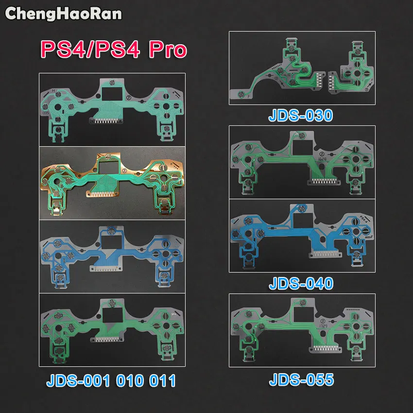 

ChengHaoRan For PlayStation 4 PS4 Pro Slim Controller Conductive Film Keypad Flex Cable Ribbon Circuit Board JDM-001 030 040 055