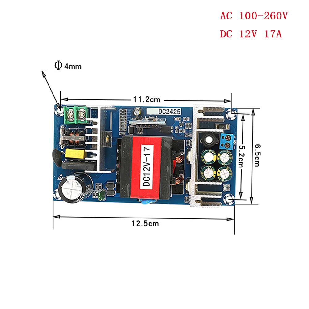 200W high power switching power supply board module 12V17A power supply bare board AC-DC isolated power supply mode