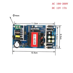 200W high power switching power supply board module 12V17A power supply bare board AC-DC isolated power supply mode