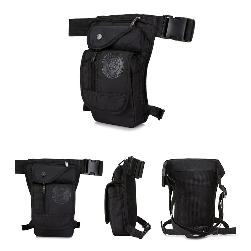 Casual Men Nylon Drop Leg Bag Waist Bag Fanny Pack Belt Hip Bum Military Travel Multi-purpose Motorcycle Messenger Shoulder Bags