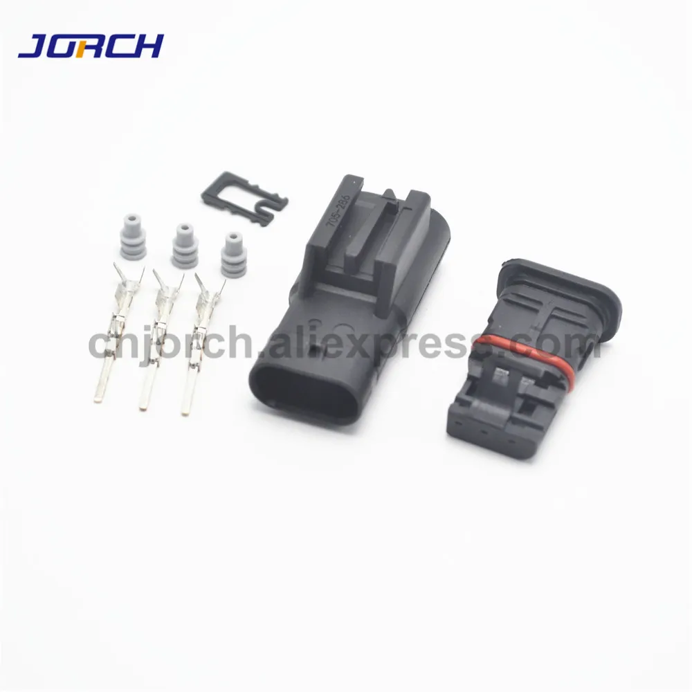 5sets 3pin automotive AMP male electronic waterproof connector for Audi