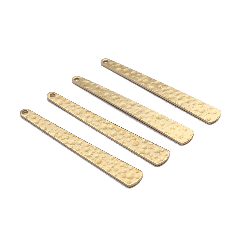 20ชิ้น/ล็อตดิบทองเหลือง Hammred ยาวแถบ Charms สำหรับ DIY สร้อยคอต่างหู Handmade เครื่องประดับทำหัตถกรรมขายส่ง