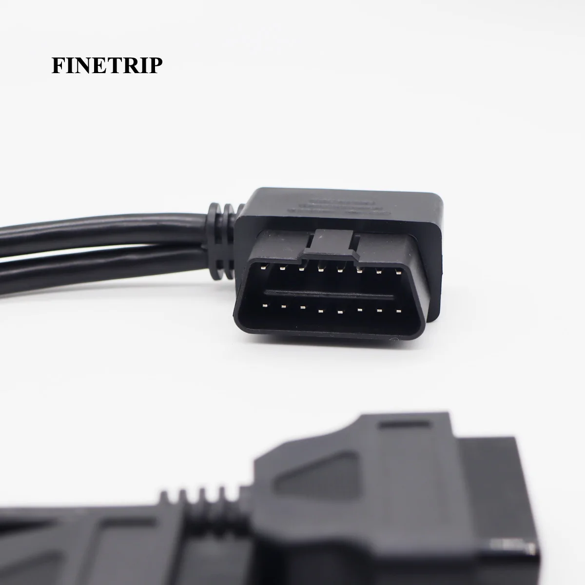 L type 90 Degree Head 30cm 16Pin OBD2 Connector Cable Male to Dual Female Y Cable OBDII Splitter Extension Car Diagnosis Cable