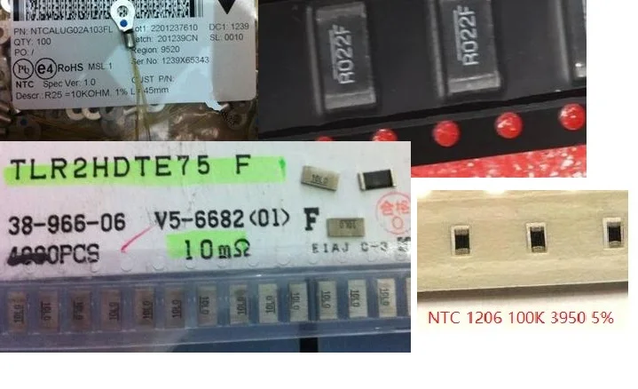 

20 шт. EJST2-3.7 WSL2512R0220FEA R022F 2512 0.022R 1% 1 Вт NTC 1206 100 к 3950 5% TLR2HDTE10L0F75 2010 0.01R 1% 75ppm 1 Вт