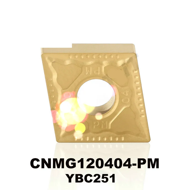 Original CT CNMG120404-PM YBC251 CNMG 120404 Carbide Inserts CNMG431 for Steel Stainless Steel Lathe Tools CNC Cutter