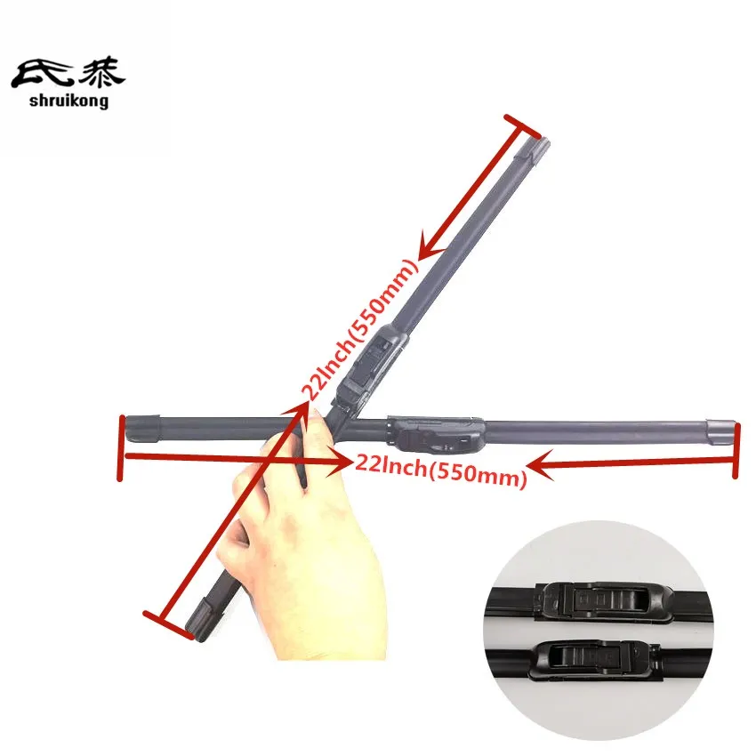 Car Styling Stickers Wiper Blades For 2000-2006 Peugeot 206 22