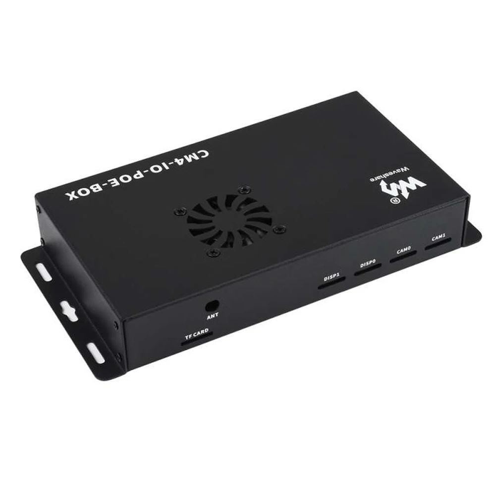 Мини-компьютер Waveshare PoE на основе компьютерного модуля Raspberry Pi 4 CM4 (не входит в комплект), металлический чехол с охлаждающим вентилятором