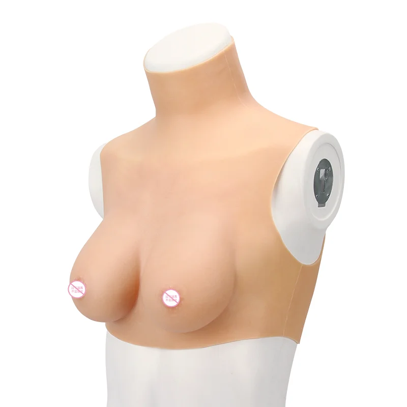 ONEFENG T-2 One-Piece Vest Style Cottonfilling Breast Silicone Or Cotton Filling  F G H I Cup Fake Breast  For Cosplay