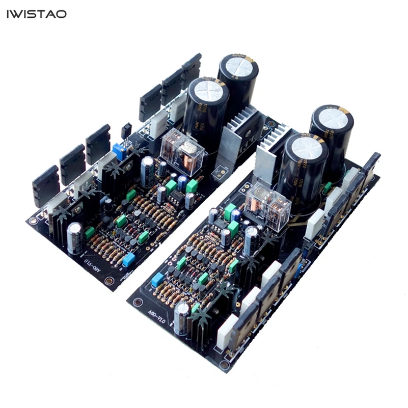 

IWISTAO HIFI Power Amplifier Finished Board 1 Pair 200W Golden Throttle A60 AC24VX2 ~ AC42VX2 DIY