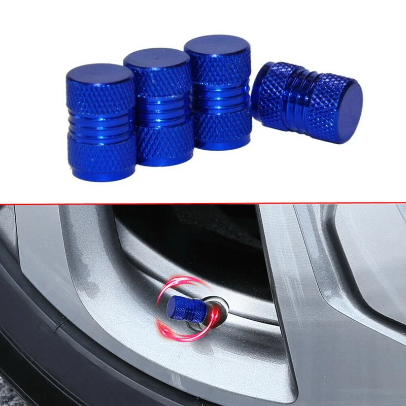 4pcs Universal Car Tuning Wheels Nipple Caps Tire Valve Stem Valve Caps Metal Thread Tyre Dust Cover Exterior Parts Accessories