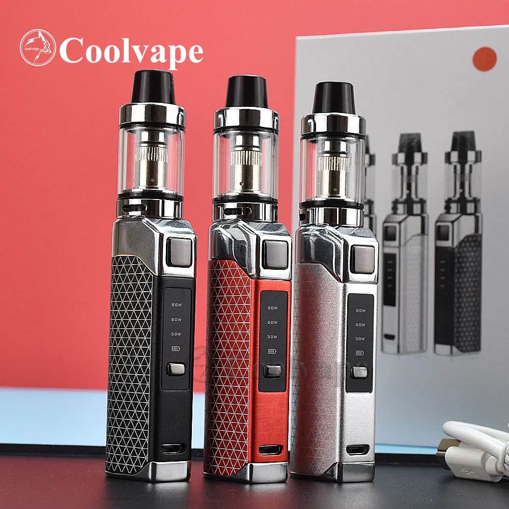 Electronic Cigarettes Starter Kits 80W Vape KIT E Hookah Vaporizer Pen mini Vaporizer Mech Box Mod 1800mah kit