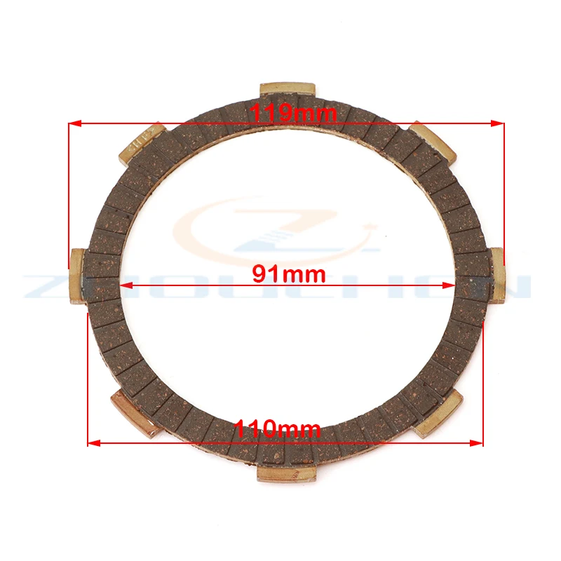 Engine Clutch Accessories Friction Plate Suitable For CG CB 200cc 250cc Offroad Vehicle ATV Four-wheeler Xinyuan Bashan Zongshen