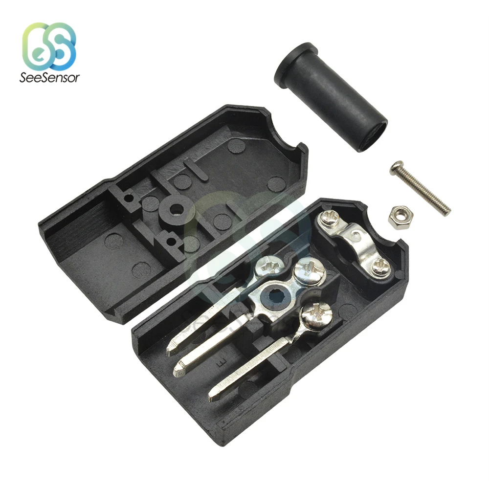 IEC Cáp Thẳng Đầu Cắm C13 C14 Đen Nữ/Nam Cắm Rewirable Kết Nối Nguồn 3 Chấu AC Ổ Cắm 10A 250V