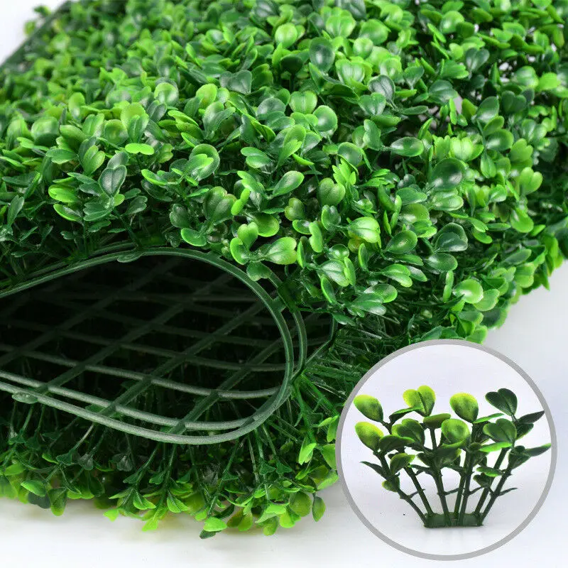 

12pcs 25x25cm Plant Wall Artificial Lawn Boxwood Hedge Garden Backyard Home Decor Simulation Grass Turf Rug Lawn Outdoor Wall