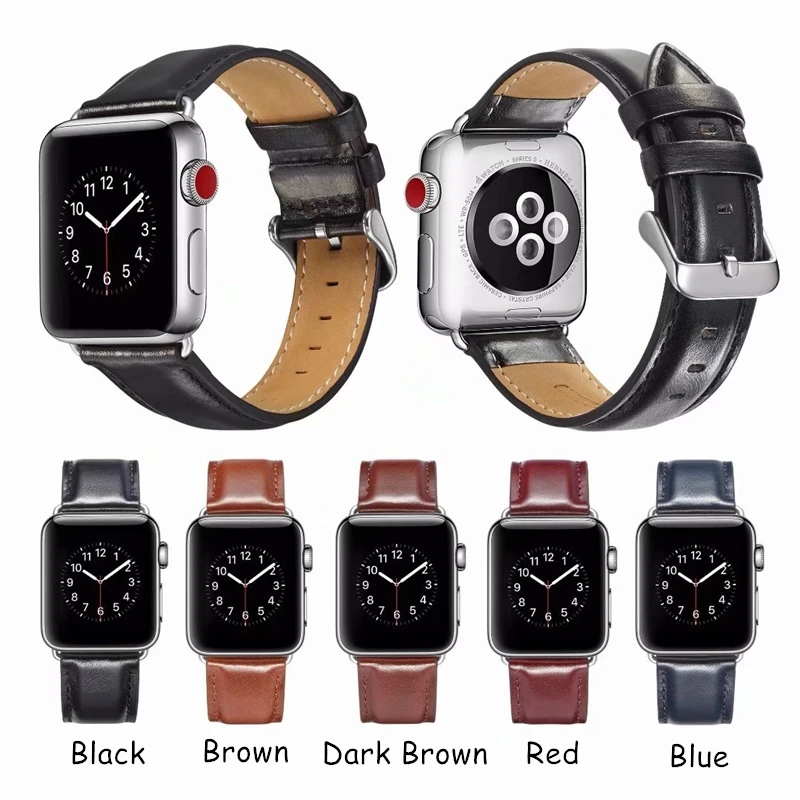 

Ремешок из натуральной кожи для Apple Watch Ultra 49 мм SE Series 9 8 7 41 мм 45 мм 6 5 4 3 2 1 44 мм 40 мм 42 мм 38 мм деловой мужской