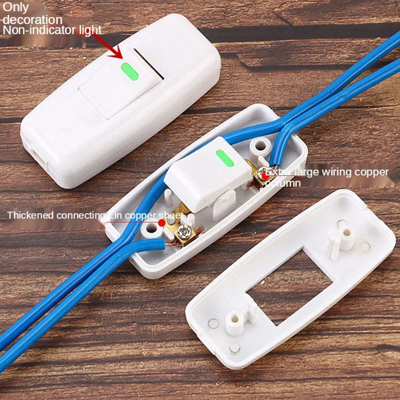 4 pcs Single control button switch bedside pillow side 10A switch pure copper wiring white button switch
