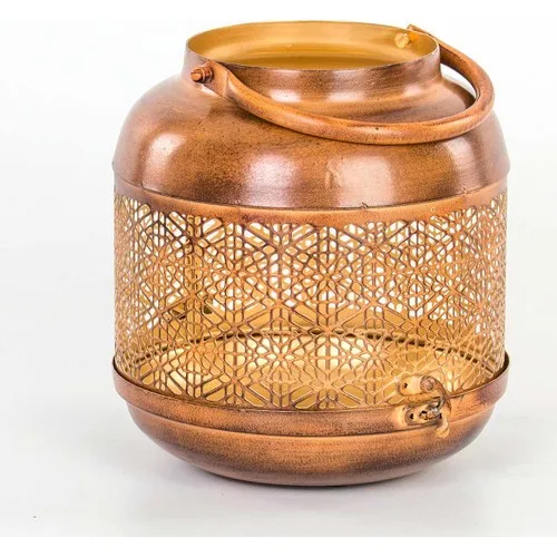 Evistro Decorative Metal Candle Holder Lantern 19CM x 22CM Rust Color