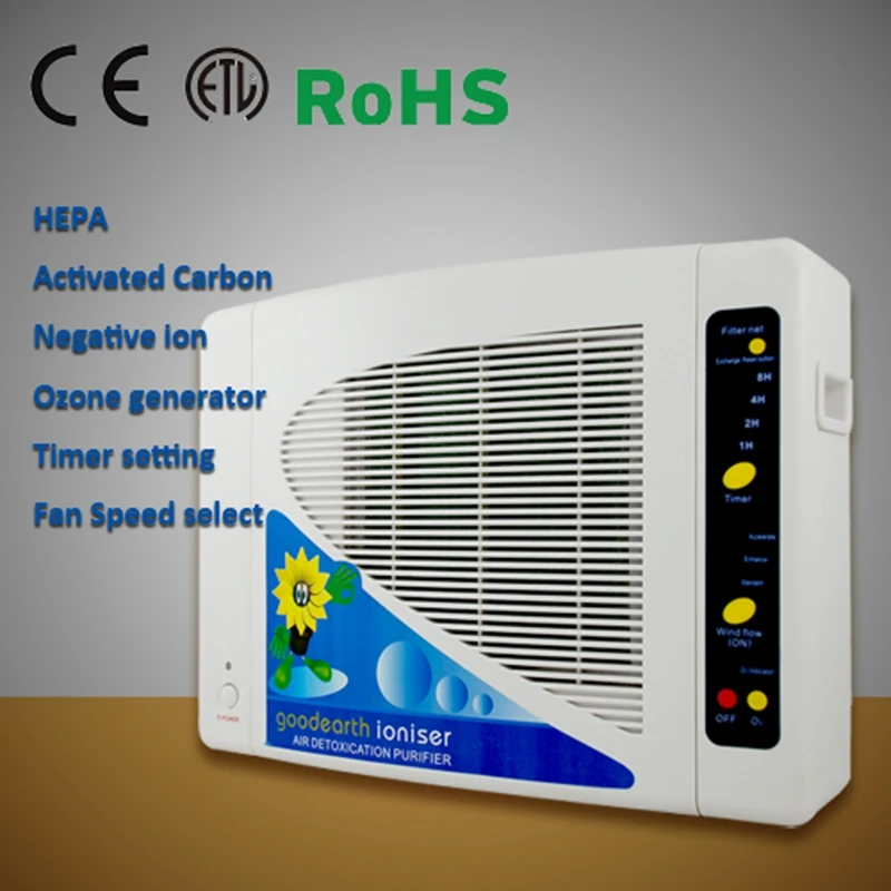 Coronwater HEPA Air Purifier with Negative Ion and Ozone GL-2108 for Home Air Cleaning Filter CE, RoHS