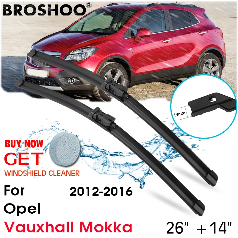 

Car Wiper Blade Front Window Windscreen Windshield Wipers Blades Auto Accessories For Opel Vauxhall Mokka 26"+14" 2012-2016